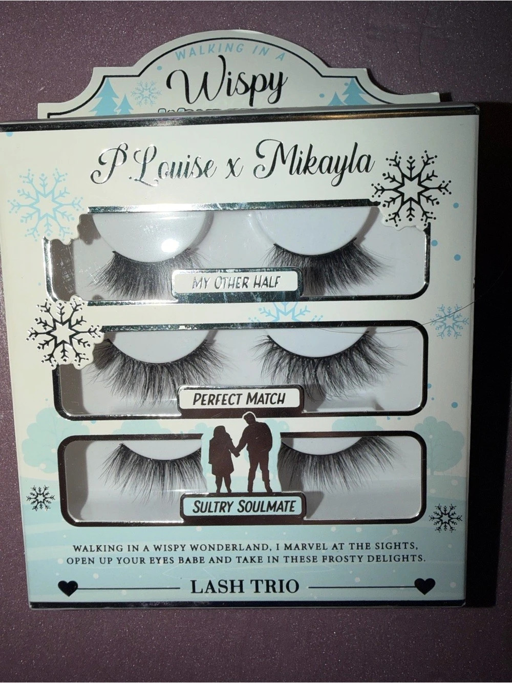 NIB P.Louise x Mikayla Walking in a Wispy Wonderland Lash Trio